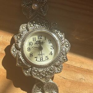 Elegant Faberge Vintage Wristwatch - charm-style with stones/crystals and cameos